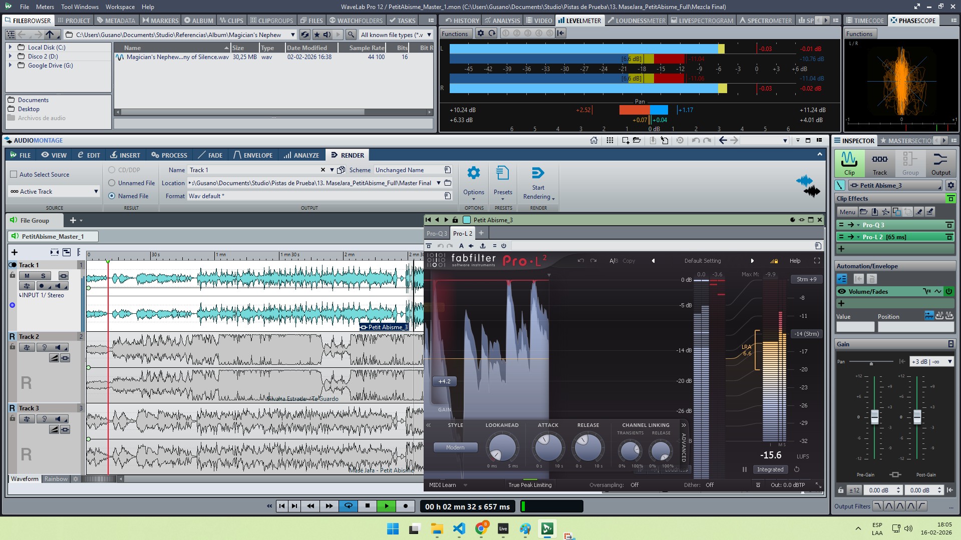 Mastering en Budokan Studio
